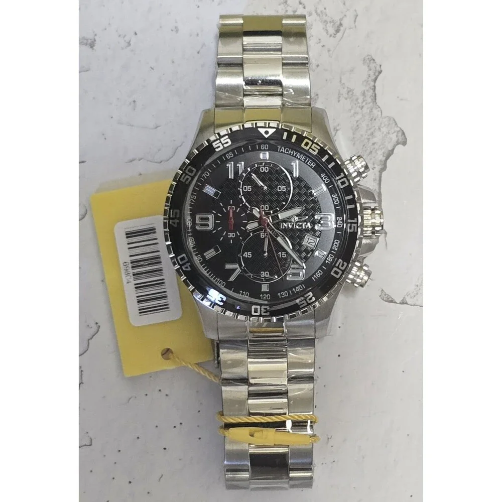 Invicta Specialty Mach Gala Men's Watch  48mm  Black Dial Steel 69804 Brand New